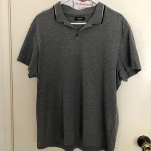 [Offer Now] NWOT Alfani Men Polos Shirt- Gray XL